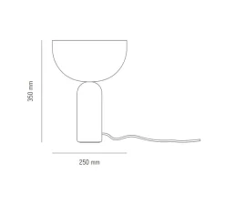 Lampe*New Works Lampe à poser, Kizu Small, , Ø25cm, H35cm - blanc et marbre gris du marais