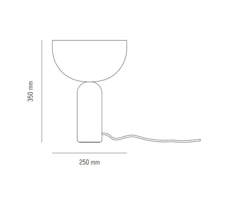 Lampe*New Works Lampe à poser, Kizu Small, , Ø25cm, H35cm - blanc et marbre gris du marais