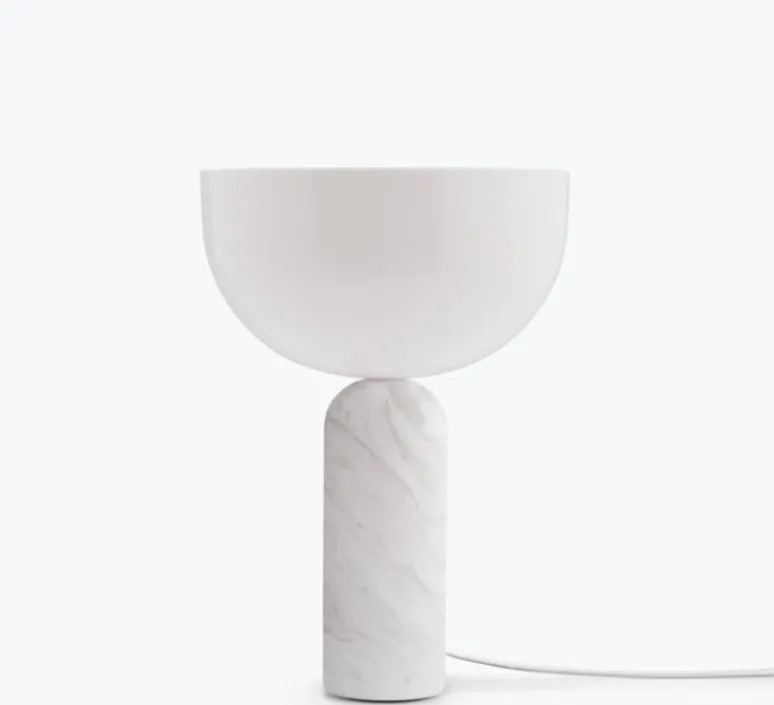 Lampe*New Works Lampe à poser, Kizu Small, , Ø25cm, H35cm - Marbre blanc