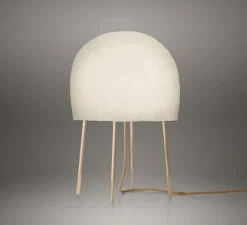 Lampe*Foscarini Lampe à poser, Kurage, , Ø34cm, H49cm - blanc et frêne