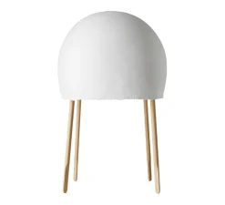 Lampe*Foscarini Lampe à poser, Kurage, , Ø34cm, H49cm - blanc et frêne