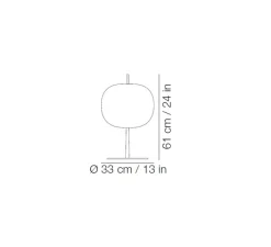 Lampe*KDLN Lampe à poser, Kushi XL, , Ø33cm, H61cm - noir