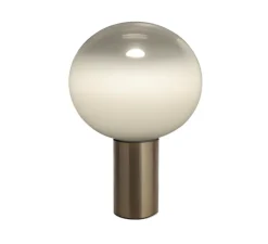 Lampe*Artemide Lampe à poser, Laguna Tavolo, , dimmable, Ø26cm, H38,3cm - transparent fumé, bronze satiné