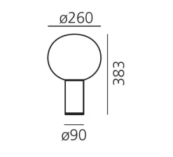 Lampe*Artemide Lampe à poser, Laguna Tavolo, , dimmable, Ø26cm, H38,3cm - transparent fumé, bronze satiné