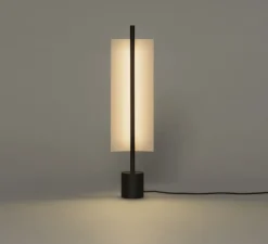 Lampe à poser, Lamina 45, noir et blanc, LED, dim, 2700K, 375 lm, L18cm, H72,3cm - Santa & Cole