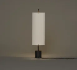 Lampe à poser, Lamina 45, noir et blanc, LED, dim, 2700K, 375 lm, L18cm, H72,3cm - Santa & Cole