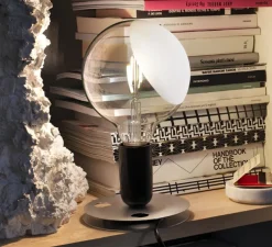 Lampe à poser, Lampadina, noir, LED, 2700K, 200lm, Ø12,5cm, H24cm - Flos