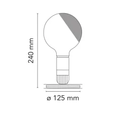 Lampe*Flos Lampe à poser, Lampadina, , LED, 2700K, 200lm, Ø12,5cm, H24cm - vert
