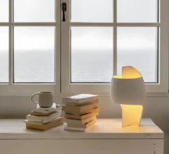 Lampe à poser, Lampe B, gypse blanc, LED, 2200K, 750 lm, L24cm, H39cm - Thierry Dreyfus -DCW éditions Paris