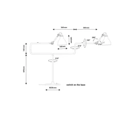 Lampe à poser, Lampe Gras N°317, noir, L72cm, H65cm - DCW éditions Paris
