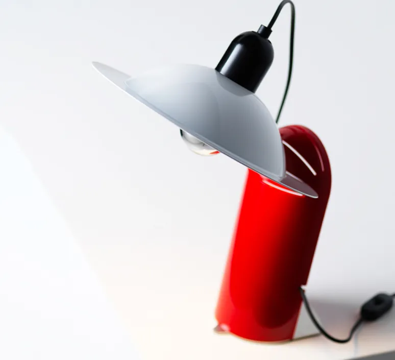 Lampe*Stilnovo Lampe à poser, Lampiatta, , L28,2cm, H48,4cm - rouge