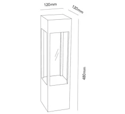 Lampe*Light Point Lampe à poser, Lantern G1, , LED, L12cm, H48cm - noir