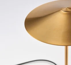 Lampe*Kaishi Lampe à poser, Laos, , LED, 3000K, 700lm, Ø25cm, H40cm - doré