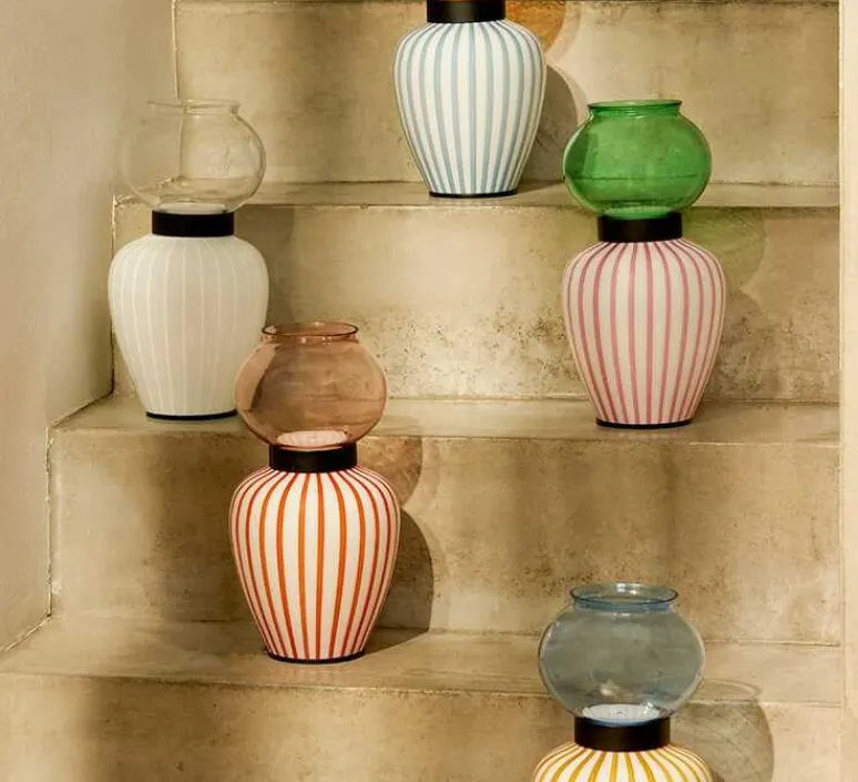 Lampe*MM Lampadari Lampe à poser, Layla, , LED, 3000K, 983 lm, Ø17cm, H33cm - Ruby, verre emeraude