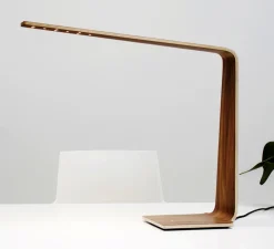 Lampe à poser, LED4, noyer, 2700K, H52cm - TUNTO