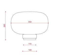 Lampe*Tooy Lampe à poser, Legier 557.34, , IP40, LED, 2700K, 800lm, Ø35cm, H26cm - verre opalin blanc et base laiton brossé