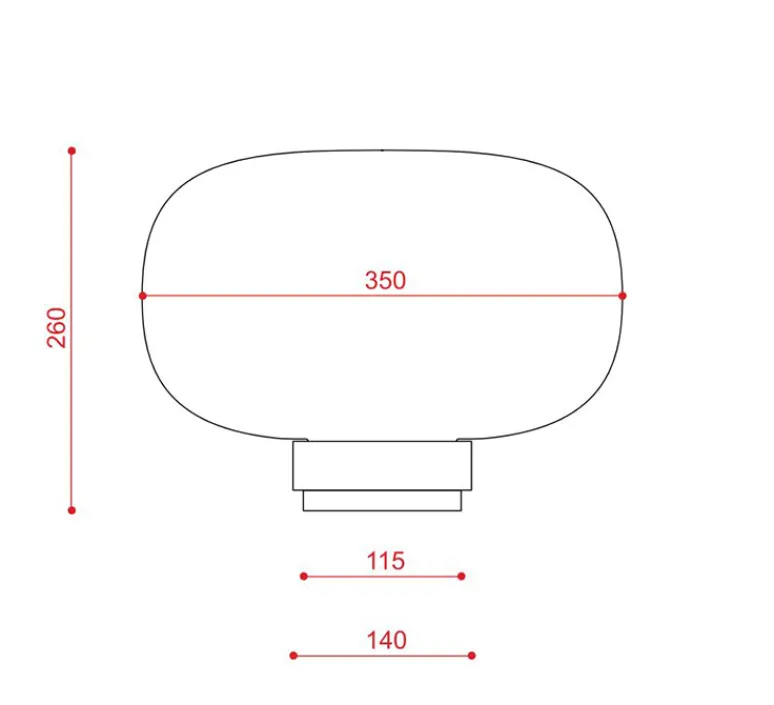 Lampe*Tooy Lampe à poser, Legier 557.34, , IP40, LED, 2700K, 800lm, Ø35cm, H26cm - verre opalin blanc et base laiton brossé