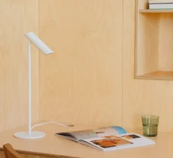 Lampe*Faro Lampe à poser, Leo, , LED, 2700K, 299 lm, Ø15cm, H48,5cm - blanc