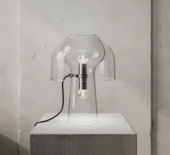 Lampe*Karman Lampe à poser, Lilly, verre , , Ø36cm, H48cm - transparent