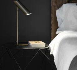 Lampe à poser, LINK, bronze, L15cm, H46cm - Faro