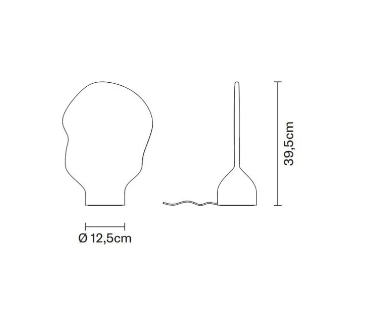 Lampe à poser, Làmpara F69, transparent, IP40, LED, dim, 2700K, 1200 lm, Ø12,5cm, H39,5cm - Fabbian