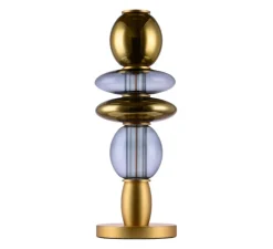 Lampe à poser, Léonor, doré miroir, fumé, Ø15cm, H41,7cm - Elements lighting