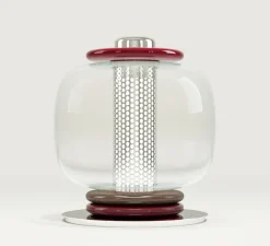 Lampe*Sarah Lavoine Lampe à poser, Loulou 1 module, , Ø34cm, H39cm - Aubergine