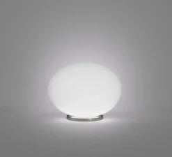 Lampe*Vistosi Lampe à poser, Lucciola LT P, , H27cm - blanc mat, nickel satiné