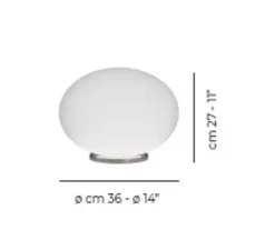 Lampe*Vistosi Lampe à poser, Lucciola LT P, , H27cm - blanc mat, nickel satiné
