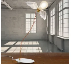 Lampe*Ingo Maurer Lampe à poser, Lucellino table, , Ø30cm, H35cm - blanc, rouge