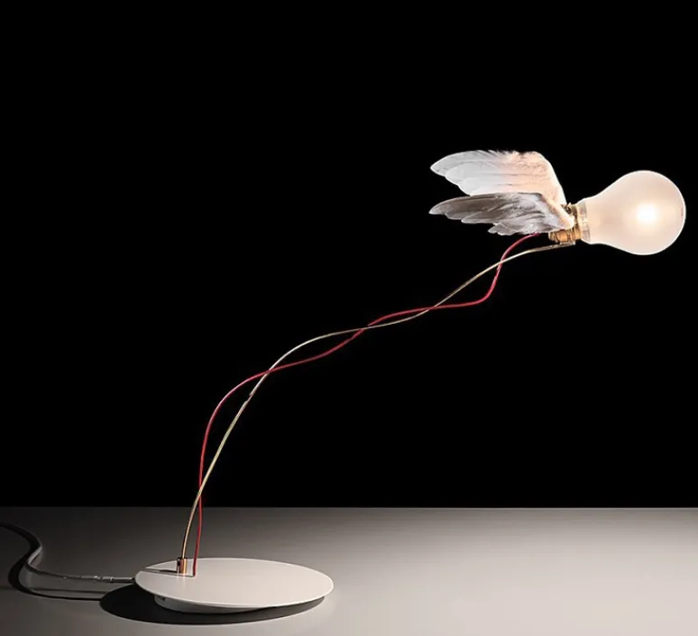 Lampe*Ingo Maurer Lampe à poser, Lucellino table, , Ø30cm, H35cm - blanc, rouge