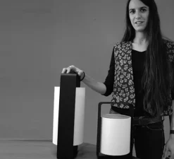 Lampe à poser, Lula, noir et blanc, H40cm - FARO