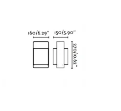 Lampe à poser, Lula, noir et blanc, H27cm - FARO