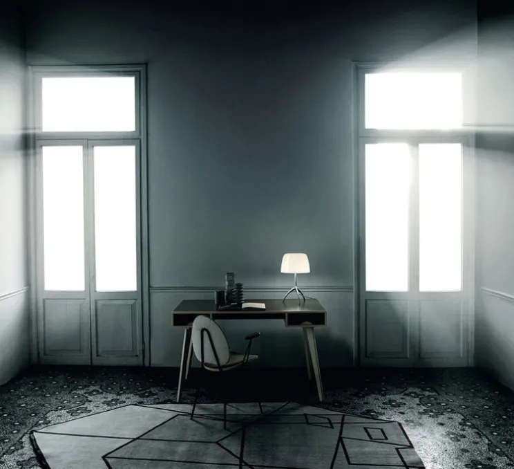 Lampe à poser, Lumiere grande, aluminium, blanc chaud, Ø26cm, H45cm - Foscarini