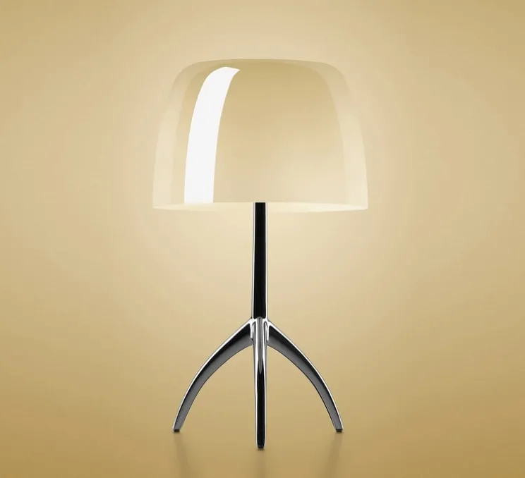 Lampe à poser, Lumiere grande, aluminium, blanc chaud, Ø26cm, H45cm - Foscarini