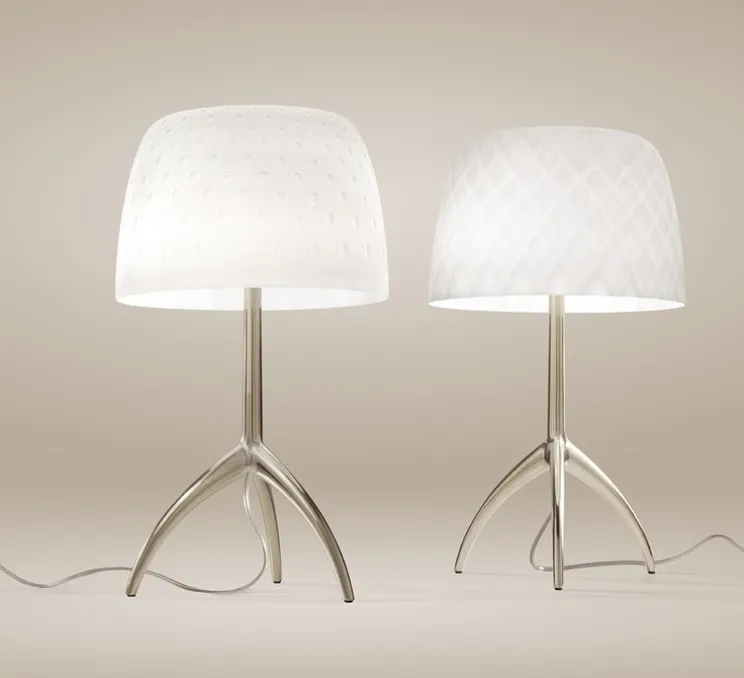 Lampe à poser, Lumiere Grande 30th Bulles dimmer, blanc, or, Ø26cm, H45cm - Foscarini