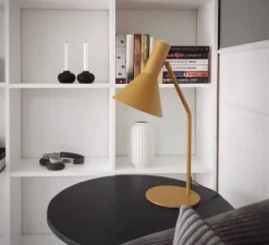 Lampe*Frandsen Lampe à poser, Lyss, , L18cm, H50cm - amande mat