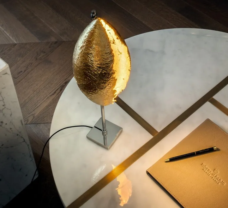 Lampe*Catellani & Smith Lampe à poser, Malagolina, , LED, dim, 2700K, 280 lm, Øcm, H42cm - or