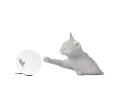 Lampe*Karman Lampe à poser, Maoo, , L30cm, H20cm - blanc mat, verre givré