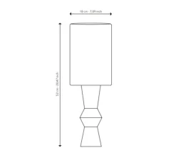 Lampe à poser, Marie-Ann avec ampoule, terracotta, Ø18cm, H52cm - Serax