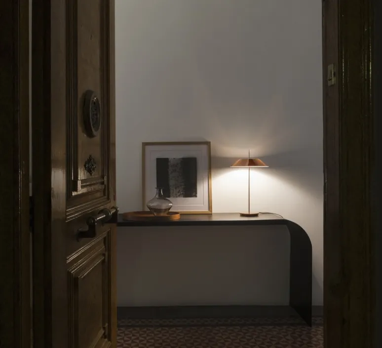 Lampe*Vibia Lampe à poser, Mayfair, , LED, 2700K, 1841lm, Ø30cm, H52cm - cuivre