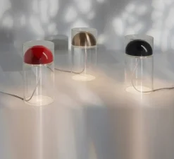 Lampe*Oluce Lampe à poser, Medusa 254, , LED, 2700K, 500 lm, Ø15cm, H30cm - or satiné