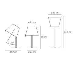 Lampe à poser, Melampo, bronze, Ø42,2cm, H58cm - Artemide