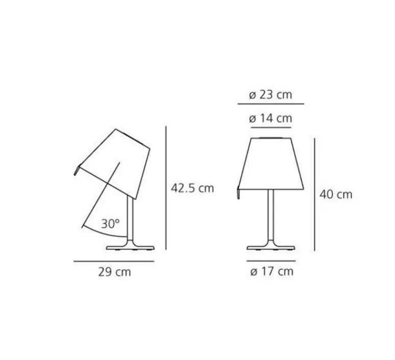 Lampe*Artemide Lampe à poser, Melampo Notte, , Ø29cm, H42,5cm - gris