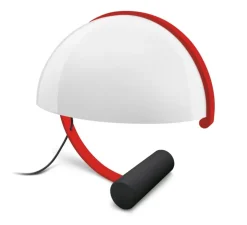 Lampe à poser, Meta, Rouge et noir, L37,5cm, H39,6cm - Stilnovo