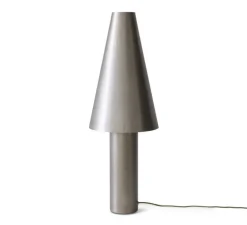 Lampe à poser, Metal cone, gris métal, Ø25cm, H71cm-HKLIVING