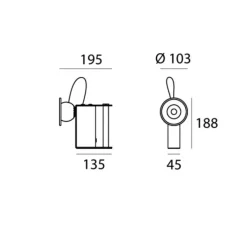 Lampe*Stilnovo Lampe à poser, Minibox, , LED, dim, 3000K, 620 lm, Ø10,3cm, H18,8cm - café