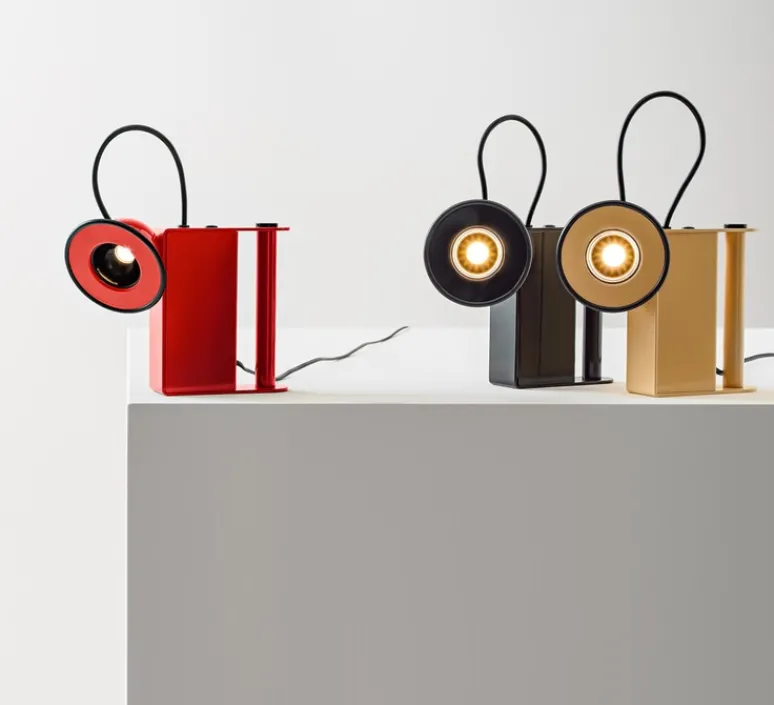 Lampe*Stilnovo Lampe à poser, Minibox, , LED, dim, 3000K, 620 lm, L19,5cm, H18,8cm - rouge