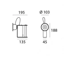 Lampe*Stilnovo Lampe à poser, Minibox, , LED, dim, 3000K, 620 lm, L19,5cm, H18,8cm - rouge