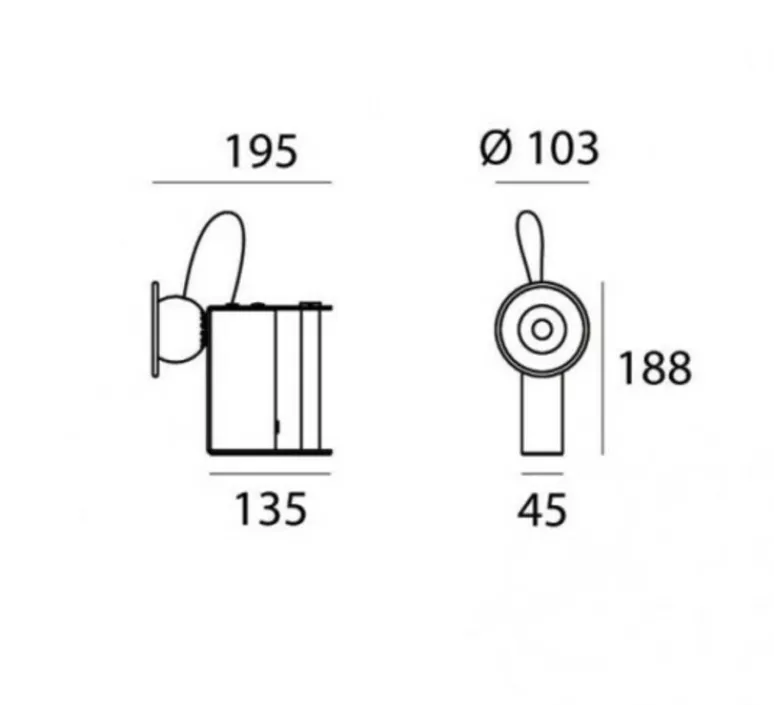 Lampe*Stilnovo Lampe à poser, Minibox, , LED, dim, 3000K, 620 lm, L19,5cm, H18,8cm - rouge